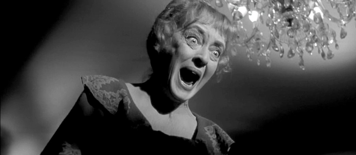 Horrified Bette Davis in "Hush, Hush, Sweet Charlotte"